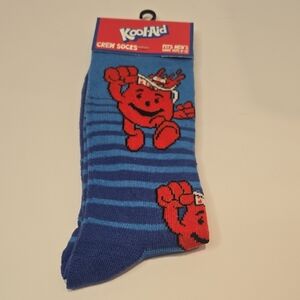 Kool-Aid Blue and Red Crew Socks